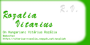 rozalia vitarius business card